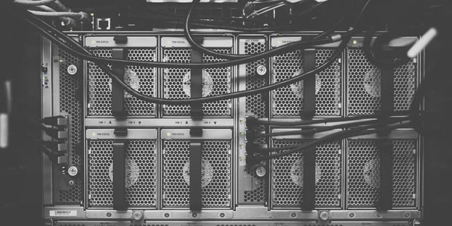 photo of computer cables